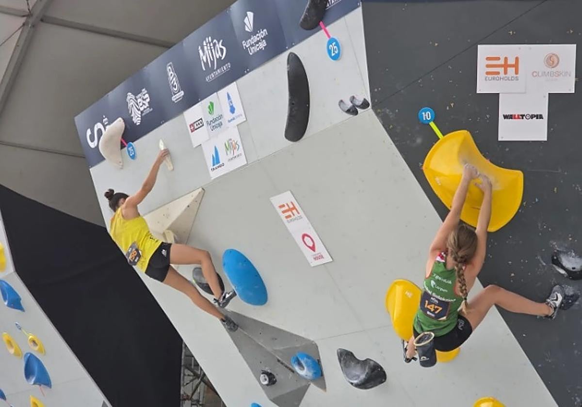 Dos escaladoras, este sábado.