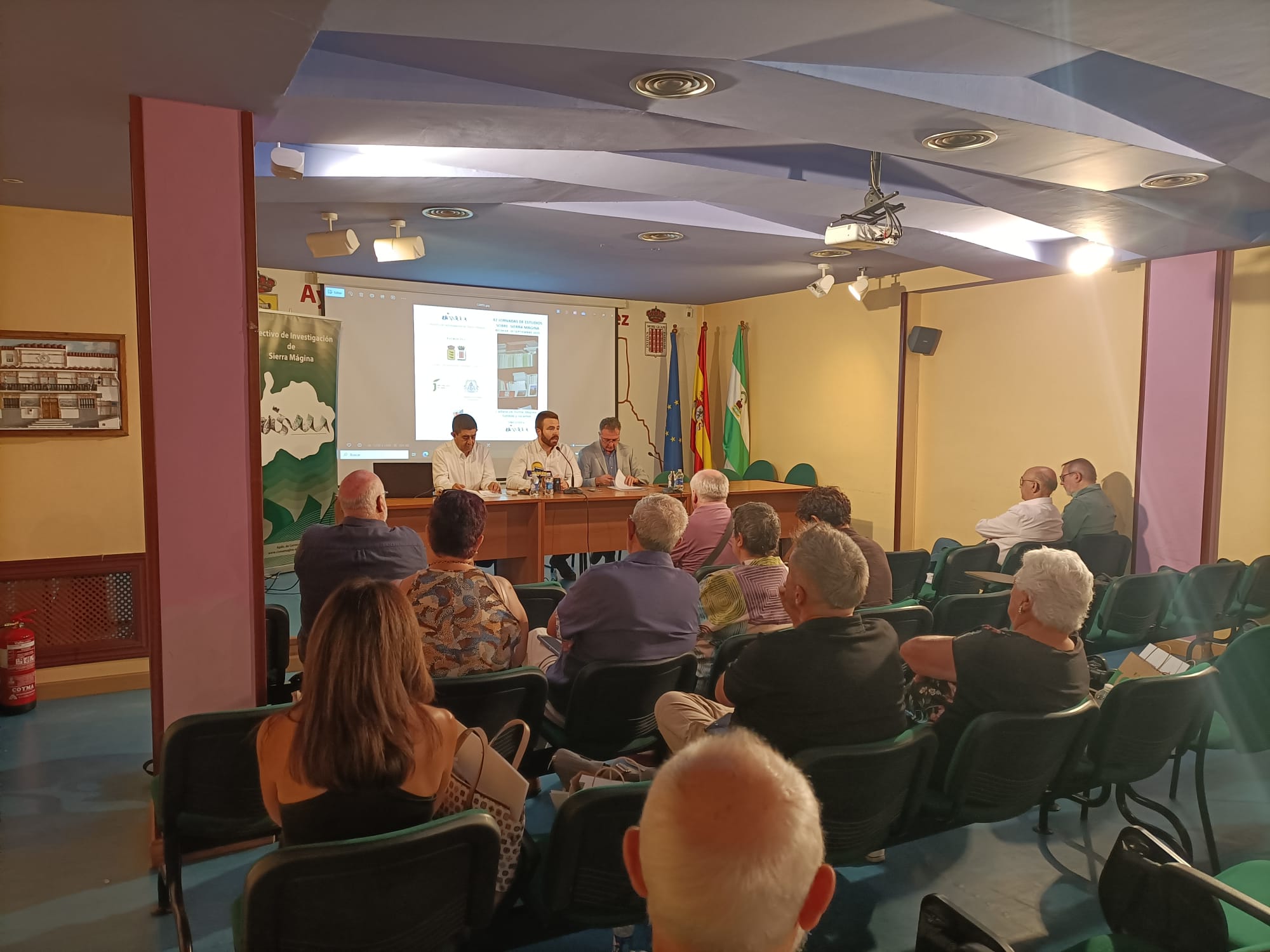 Acto de inauguración en el Centro Cultural Federico García Lorca, en Bedmar.
