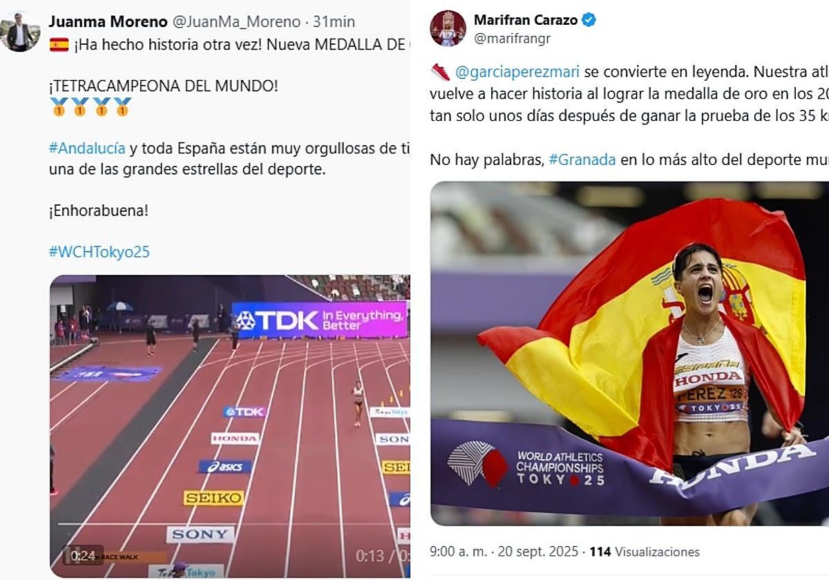 «¡Ha hecho historia otra vez!»: de Moreno a la ministra Alegría, España se rinde a María Pérez