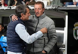 Pacheta y Ramis se abrazan en El Plantío.