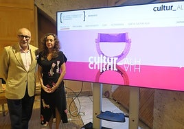 Ruiz-Jiménez y Gallego, tras el acto de presentación de cultur_ALH.