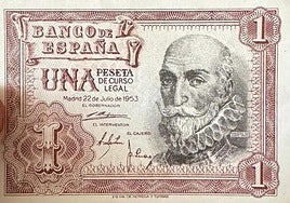 El billete de 1 peseta que se vende por miles de euros