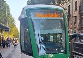 El tranvía, la pasada semana en pruebas.