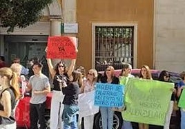 Mnaifestación de Fampa, este viernes.