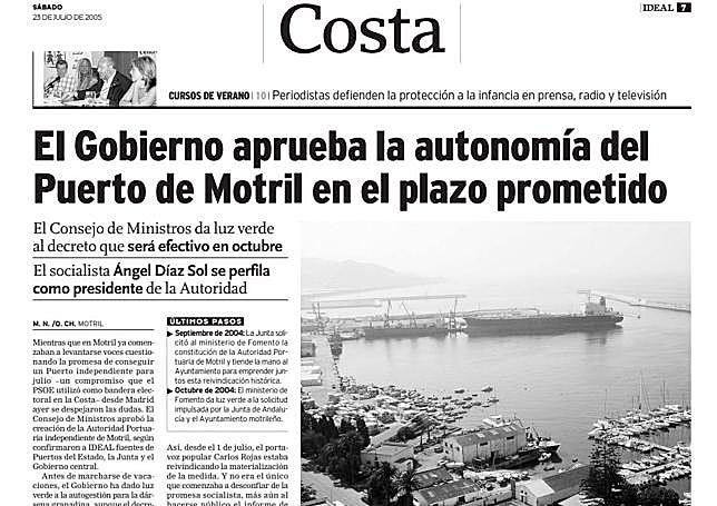 Información de IDEAL publicada el 25 de julio de 2005.