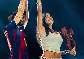 Claudia Obregón, tras actuar junto a Mora en el Palau Sant Jordi de Barcelona