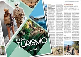 Portada del suplemento del Día del Turismo sobre las páginas interiores.