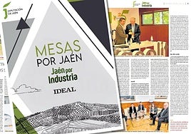 Portada del suplemento Mesas por Jaén, sobre las páginas interiores.