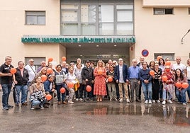 Suelta de globos tras la marcha.