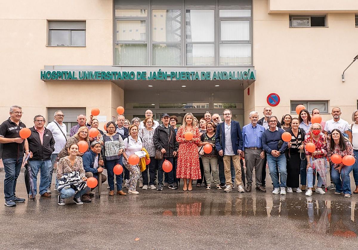 Suelta de globos tras la marcha.