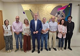 Nicolás Ruiz y académicos de la UJA.