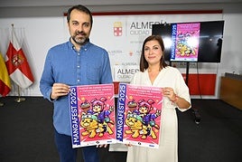 David Herrera y Lorena Nieto, en la presentación de Mangafest 2025.