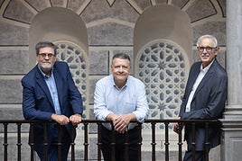 Antonio López, Jordi Sevilla y Antonio María Claret, ayer en Granada.