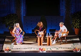 Un momento de la charla con Chus Pato y Yung Beef, anoche en el Carlos V.