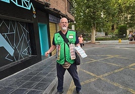 José Miguel Castillo, uno de los vendedores de la ONCE en Granada.