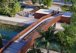 La recreación del futuro Parque de las Aguas, en la entrada de Almuñécar.