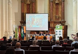 Vicente Ruiz, Juan Latorre y África Colomo, en la inauguración del congreso.