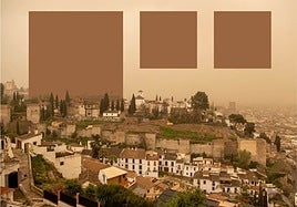 La calima, protagonista este miércoles en Granada.