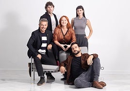 Mauricio Bautista, Cristalino, Tusti de las Heras, Natalia de Molina y Antonio Velázquez, en el Palacio de los Condes de Gabia.