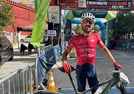El ciclista Pablo Guerrero, ganador de la prueba en Alhama.