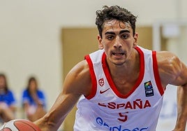 Álvaro Cárdenas, con la selección española.