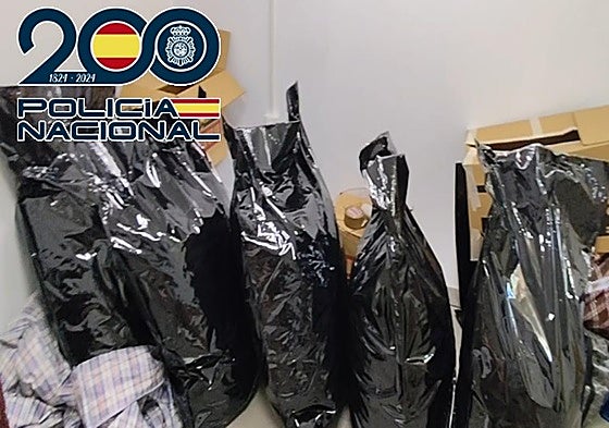 Parte de la marihuana incuautada.