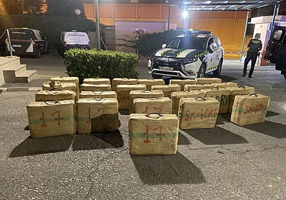 El hachís encontrado en la furgoneta del kamikaze de la A-92.