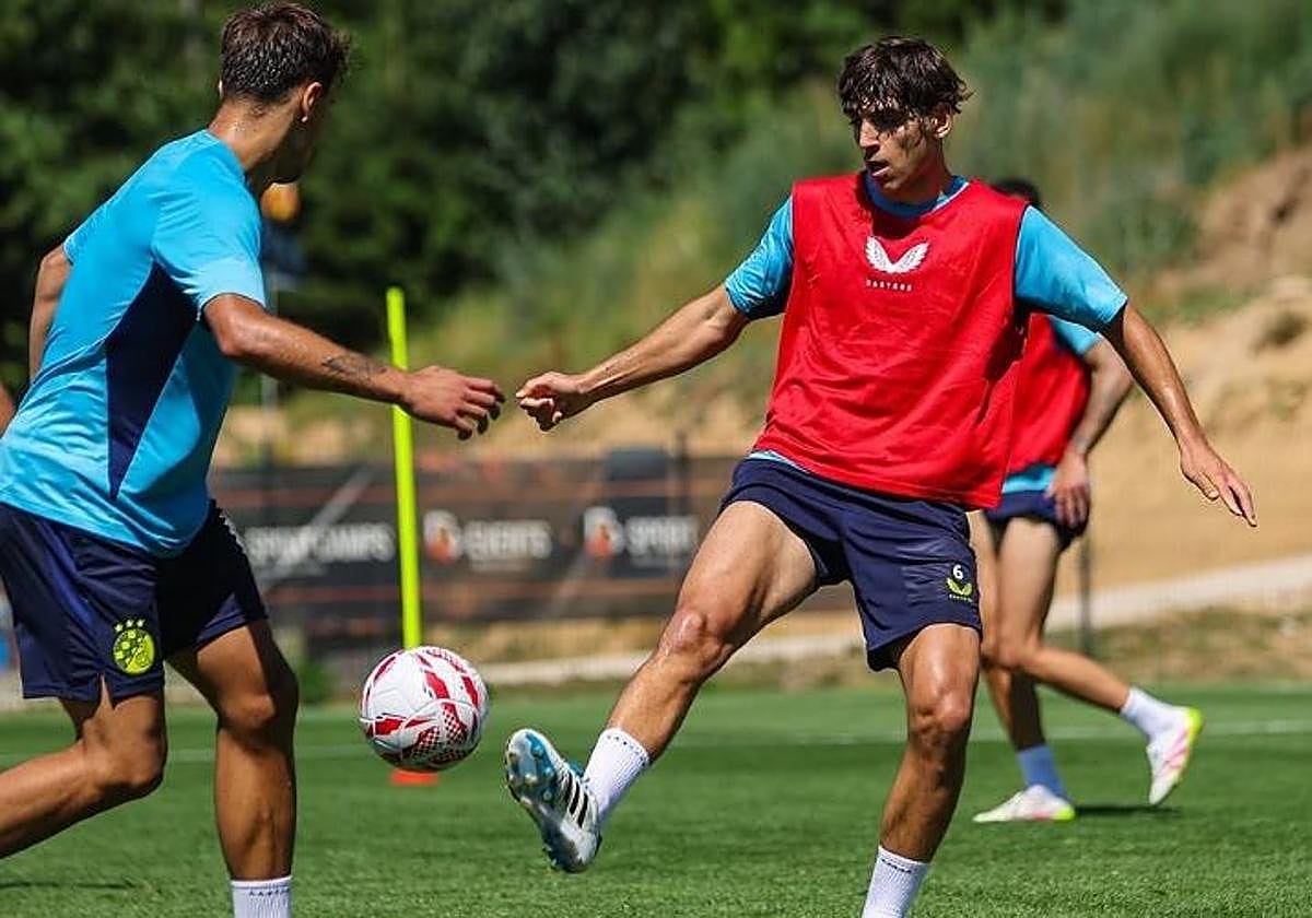 Gonzalo Villar, en un entrenamiento.