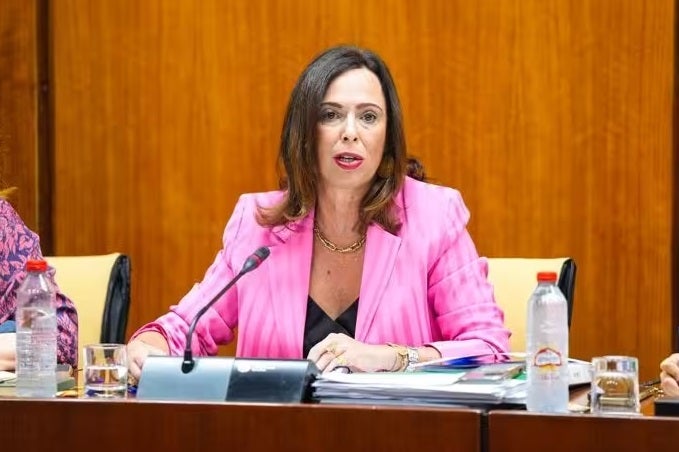La consejera de Fomento, Articulación del Territorio y Vivienda, Rocío Díaz, en comisión parlamentaria.