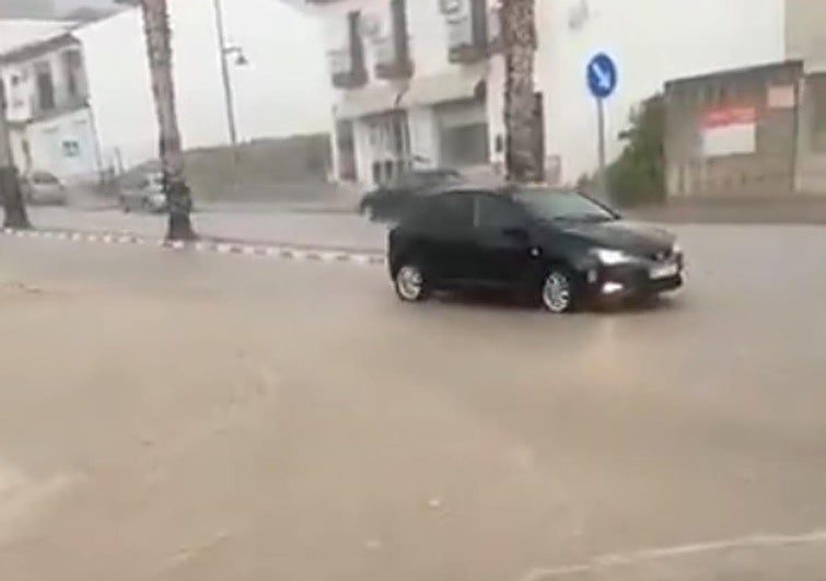 Inundaciones este viernes en Íllora.