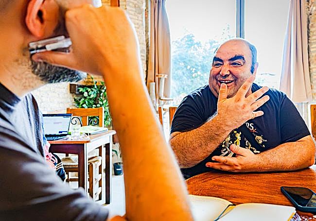 Custodio, durante la entrevista.