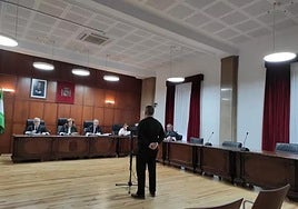 El acusado, durante su declaración.