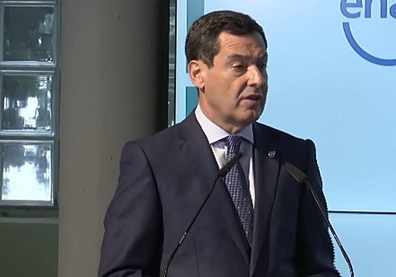 Juanma Moreno en un foro de ABC este martes.