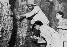 Entrada a la mina cavada por los ladrones para acceder a la joyería