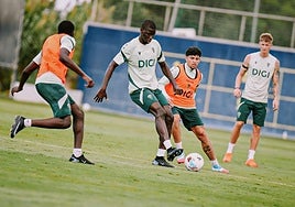 Entrenamiento del Cádiz esta semana.