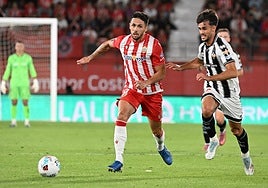 Nelson Monte jugando contra el Castellón