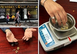 Los granadinos acuden más a los negocios de compraventa de oro tras el incremento de su valor en los últimos meses.