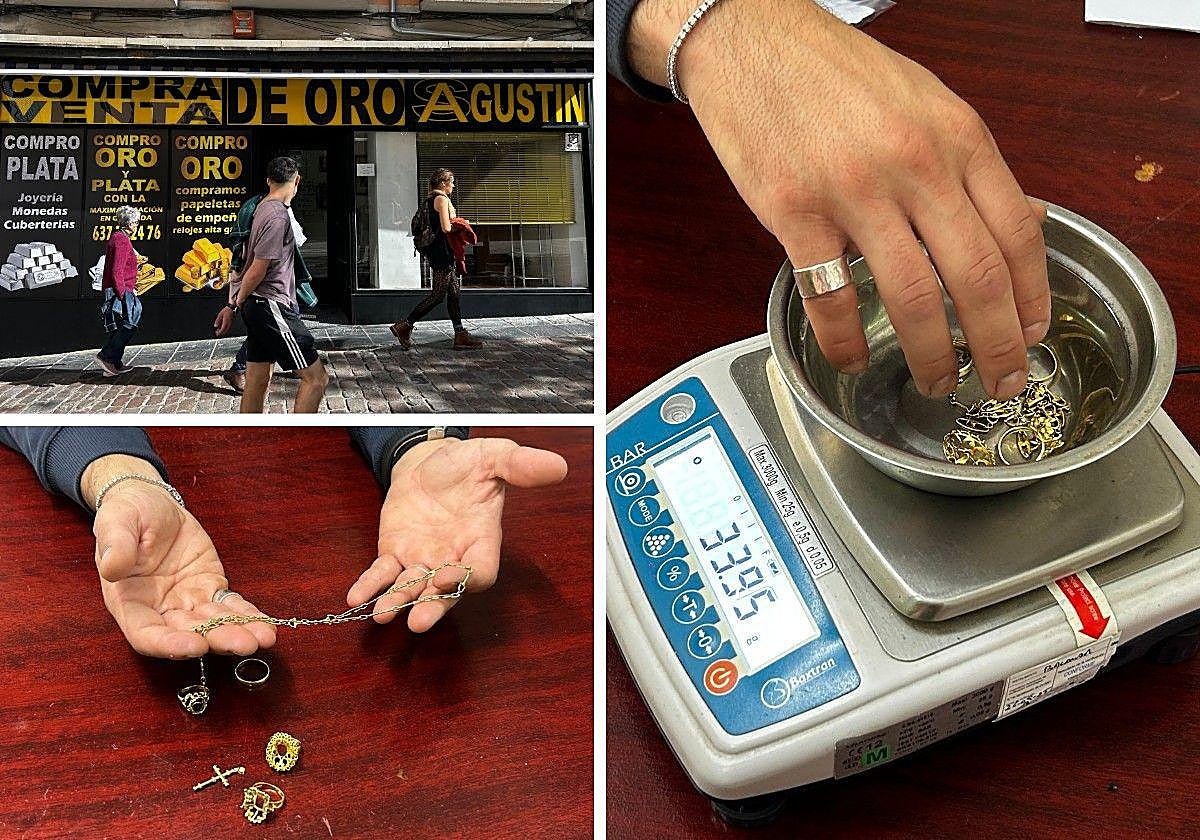 Los granadinos acuden más a los negocios de compraventa de oro tras el incremento de su valor en los últimos meses.
