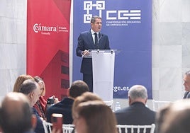 Gerardo Cuerva este lunes en la Confederación Granadina de Empresarios.