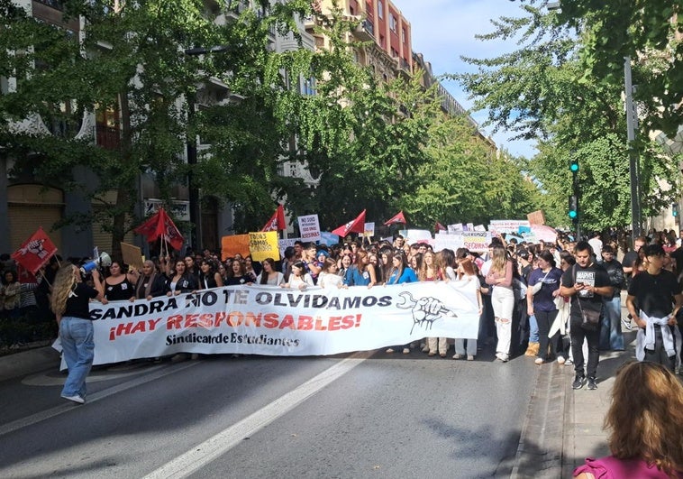 Los estudiantes granadinos salen en masa a las calles y claman contra el bullying
