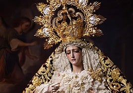 La Virgen del Rosario ataviada para los cultos del pasado domingo