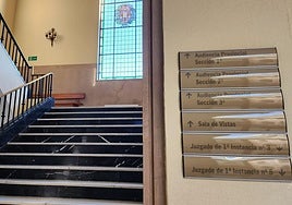 Interior del Palacio de la Justicia de Jaén, a la espera de la Ciudad de la Justicia.
