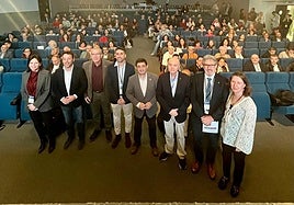 Autoridades, en la inauguración del Encuentro Nacional de la Red de Centros de Innovación Territorial.