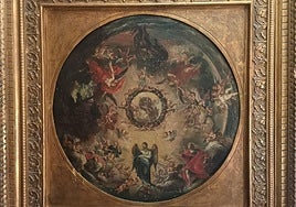 'La Virgen del Apocalipsis' antes de la restauración.