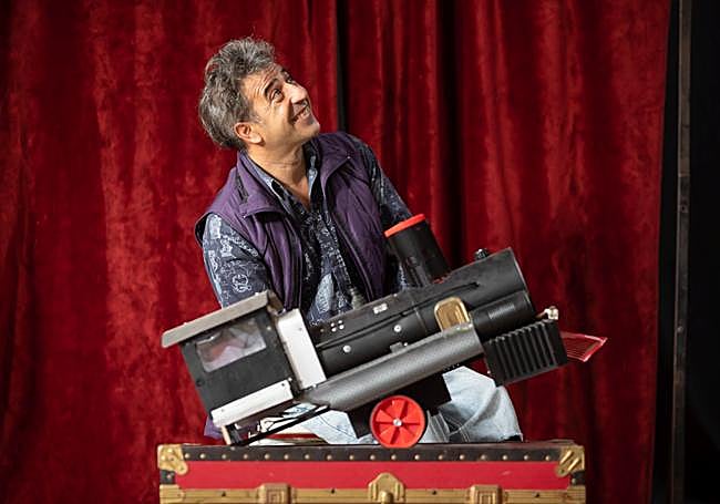 Piero haciendo de clown.