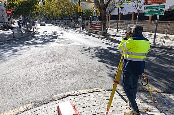 Comienzo de las obras en la avenida Cervantes.