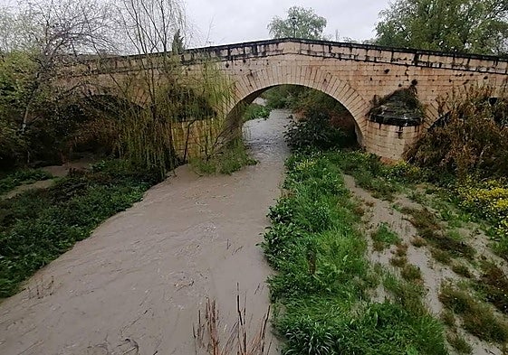 El Guadalbullón a su paso por el Puente Tablas, en una imagen de archivo.