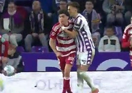 'Beso' de Iván Alejo a Diego Hormigo.