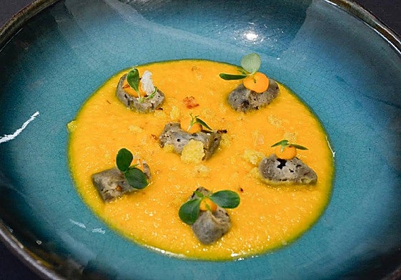 Ñoquis de berenjena de Tony García Espacio Gastronómico.