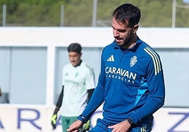 Pablo Insua, durante un entrenamiento reciente.